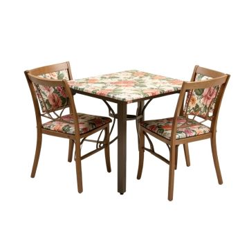 Davisson Floral Outdoor 3-Piece Bistro Set