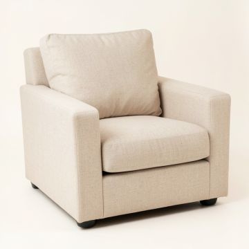 Glen Field Upholstered Armchair - Beige (synthetic illustration; no displayed measurements)