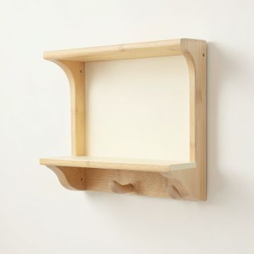 Maple Crest Wall-Mounted Entryway Organizer Shelf - Cream (synthetic illustration; no displayed measurements)