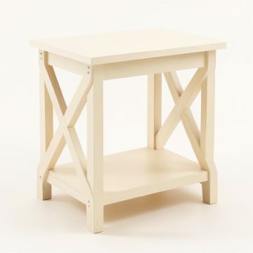 Pine Crest Side Table - Cream (synthetic illustration; no displayed measurements)