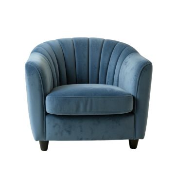 Cliff Bend Upholstered Armchair - Blue