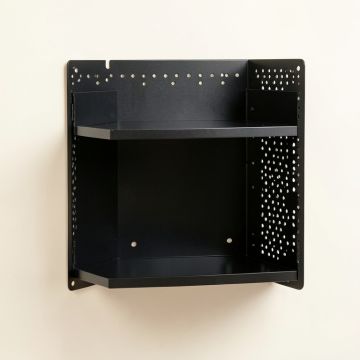 Pine Bend Empty Wall-Mounted Tool Organizer Panel - Black (synthetic illustration; no displayed measurements)
