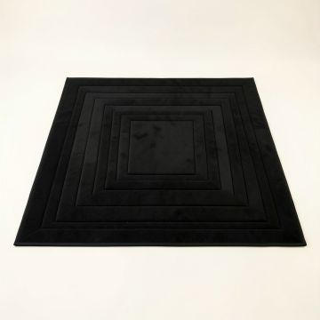 Ash Bend Rectangular Outdoor Rug - Black (synthetic illustration; no displayed measurements)