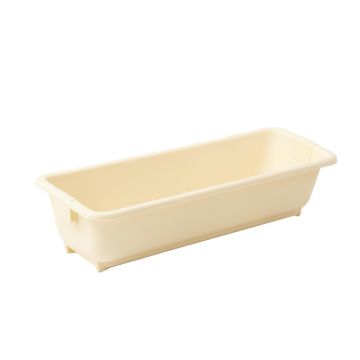 Moss Bluff Empty Railing Planter With Integral Brackets - Ivory