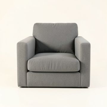 Slate Edge Upholstered Armchair - Gray (synthetic illustration; no displayed measurements)