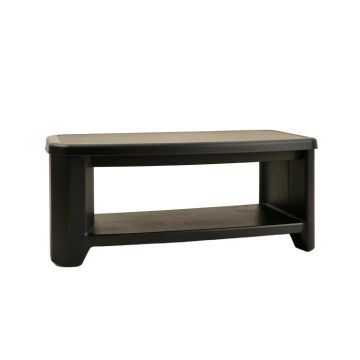 Ridge Crest Narrow Outdoor Storage Bench - Black