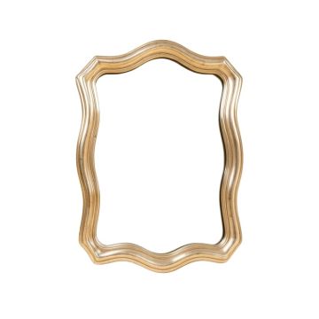 Anahi Frameless Beveled Design Ovation Reign Rectangle Scalloped Bathroom/Vanity Mirror