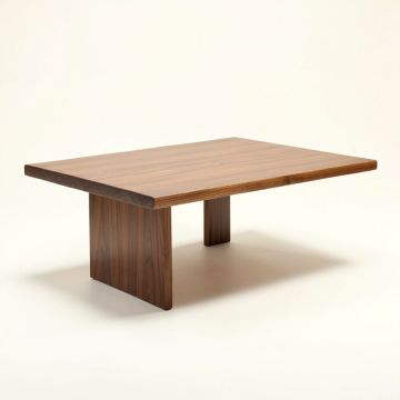 Mcinturff Mid-Century Modern Walnut Finished Coffee Table (synthetic illustration; no displayed measurements)