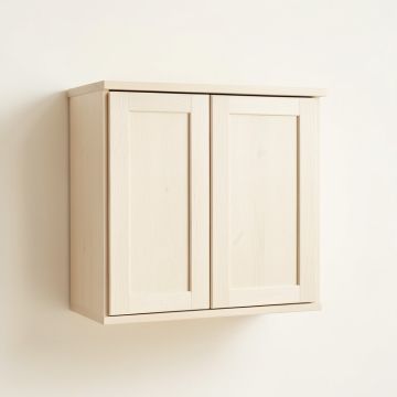 Oak Branch Wall-Mounted Entry Cabinet - Ivory (synthetic illustration; no displayed measurements)