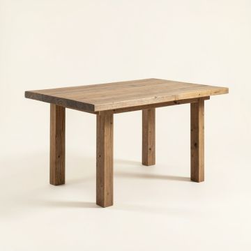 Leahy Rustic Solid Wood Dining Table (synthetic illustration; no displayed measurements)