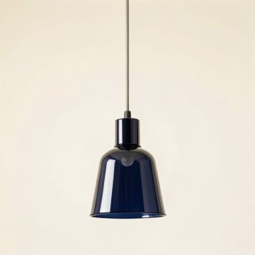 Cove Dale Pendant Light Suspended From One Plain Cable - Navy (synthetic illustration; no displayed measurements)