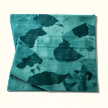 Between Abstract Teal Indoor / Outdoor Area Rug (synthetic illustration; no displayed measurements)