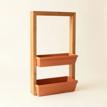 Stone Bluff Empty Vertical Garden Frame - Terracotta (synthetic illustration; no displayed measurements)