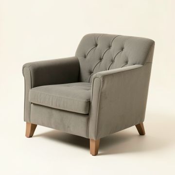 Lakeland 28.5 '' Wide Tufted Polyester Armchair (synthetic illustration; no displayed measurements)