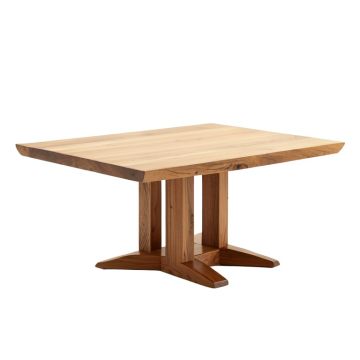 Boden Counter Height Butterfly Leaf Rubberwood Solid Wood Trestle Dining Table