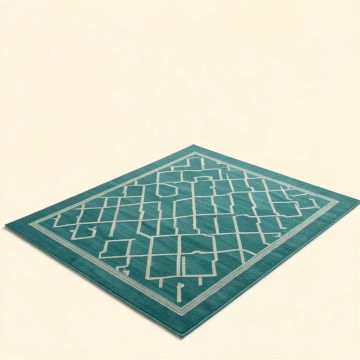 Bertelle Geometric Teal Indoor / Outdoor Area Rug (synthetic illustration; no displayed measurements)