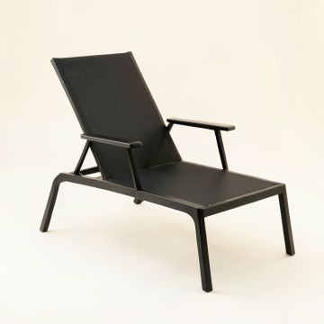 Clay Crest Outdoor Lounge Chair - Black (synthetic illustration; no displayed measurements)