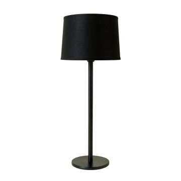 Flint Crossing Floor Lamp With A Plain Fabric Shade - Black