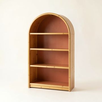 Sage Crest Freestanding Bookcase - Terracotta (synthetic illustration; no displayed measurements)