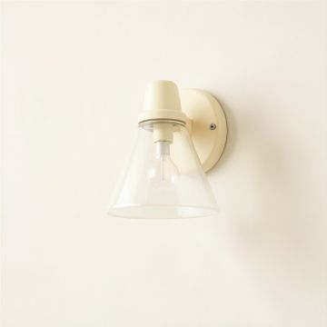 Shore Arc Wall Sconce Mounted On A Plain Wall - Cream (synthetic illustration; no displayed measurements)