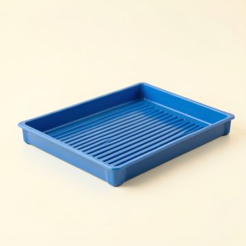 Vale Edge Empty Under-Desk Cable Tray - Blue (synthetic illustration; no displayed measurements)