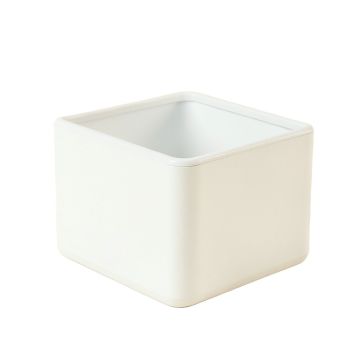 Laurel Brook Empty Railing Planter With Integral Brackets - White