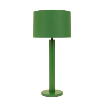 Cliff Bridge Floor Lamp With A Plain Fabric Shade - Green