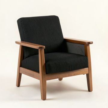 Cliff Falls Upholstered Armchair - Black (synthetic illustration; no displayed measurements)