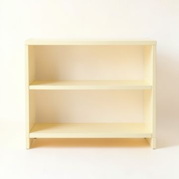 Flint Bend Low Bookcase - Ivory (synthetic illustration; no displayed measurements)