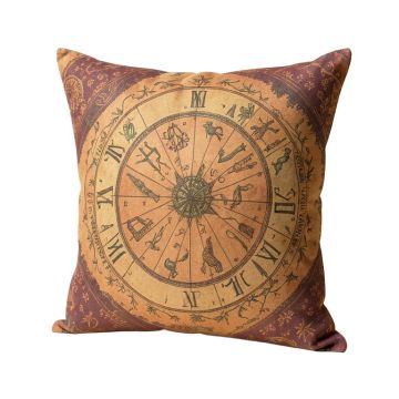Hippie Style Zodiac Square Pillow Cover