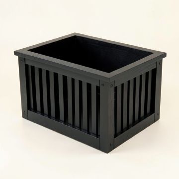 Slate Bridge Empty Furniture-Style Litter Enclosure - Black (synthetic illustration; no displayed measurements)