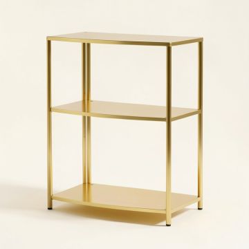 76 '' H X 47.2 '' W X 15.7 '' D Aluminum Etagere Bookcase (synthetic illustration; no displayed measurements)