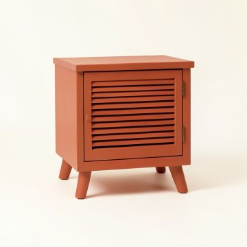 River Arc Nightstand - Terracotta (synthetic illustration; no displayed measurements)
