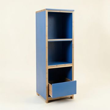 Flint Bridge Narrow Cubby Tower - Blue (synthetic illustration; no displayed measurements)