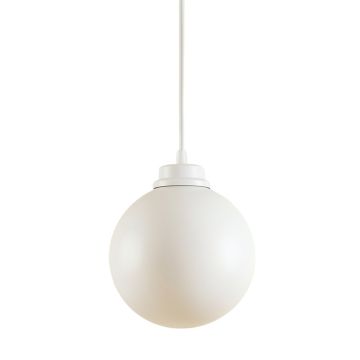 Holly Crossing Pendant Light Suspended From One Plain Cable - White
