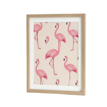 Flamingo Pattern Framed Graphic Art