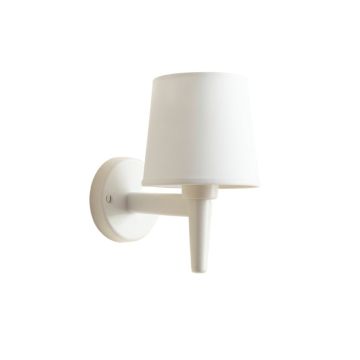 Dawn Bluff Wall Sconce Mounted On A Plain Wall - White
