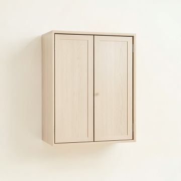 Olive Dale Wall-Mounted Entry Cabinet - Beige (synthetic illustration; no displayed measurements)