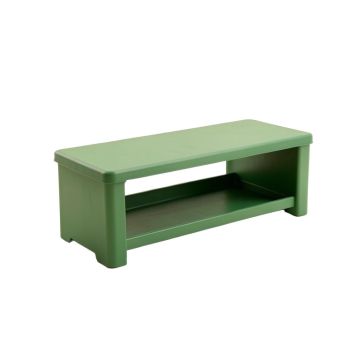 Fern Branch Narrow Outdoor Storage Bench - Green (synthetic illustration; no displayed measurements)