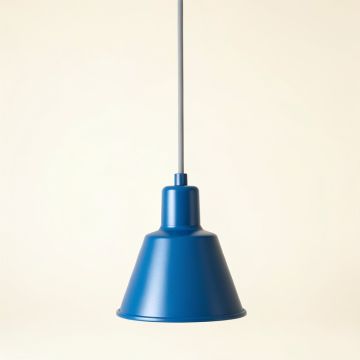 Olive Crossing Pendant Light Suspended From One Plain Cable - Blue (synthetic illustration; no displayed measurements)