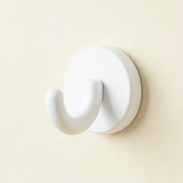 Brook Branch Wall-Mounted Robe Hook - White (synthetic illustration; no displayed measurements)