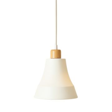 Slate Brook Pendant Light Suspended From One Plain Cable - White