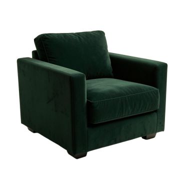 Clovis Velvet Square Arm Loveseat