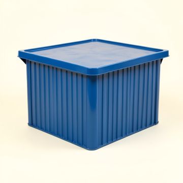 Cedar Dell Closed Outdoor Storage Box - Blue (synthetic illustration; no displayed measurements)