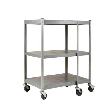 Linden Brook Empty Rolling Workshop Cart - Gray