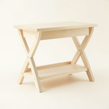 Willow Crest Side Table - Ivory (synthetic illustration; no displayed measurements)