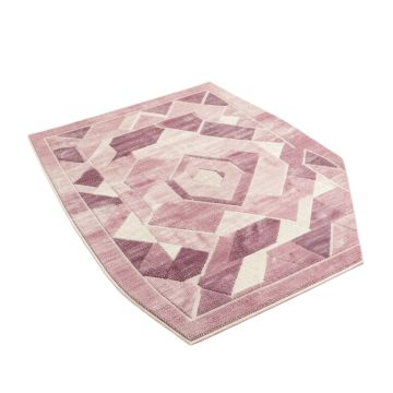 Kiri Geometric Plum/Pink Area Rug