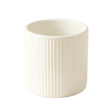 Heath Bend Empty Candle Holder - White