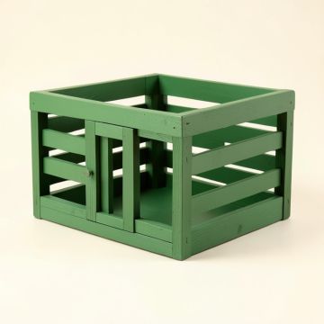 Rowan Bridge Empty Furniture-Style Pet Crate - Green (synthetic illustration; no displayed measurements)