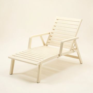 Shore Bend Outdoor Lounge Chair - Ivory (synthetic illustration; no displayed measurements)